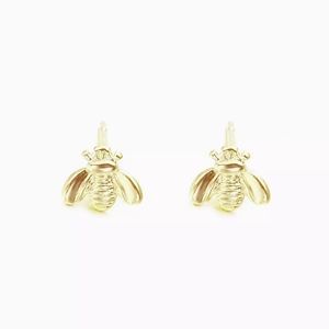 18k Gold Plated Bee Stud Earrings